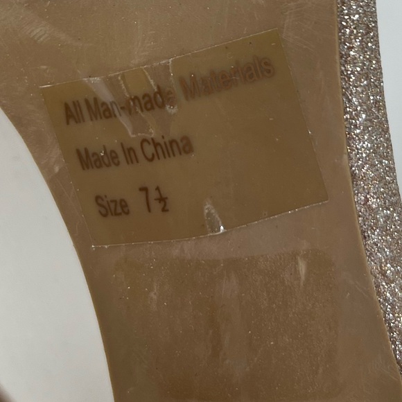 Windsor champagne gold glitter special occasion/prom/homecoming/wedding heels - Picture 9 of 14